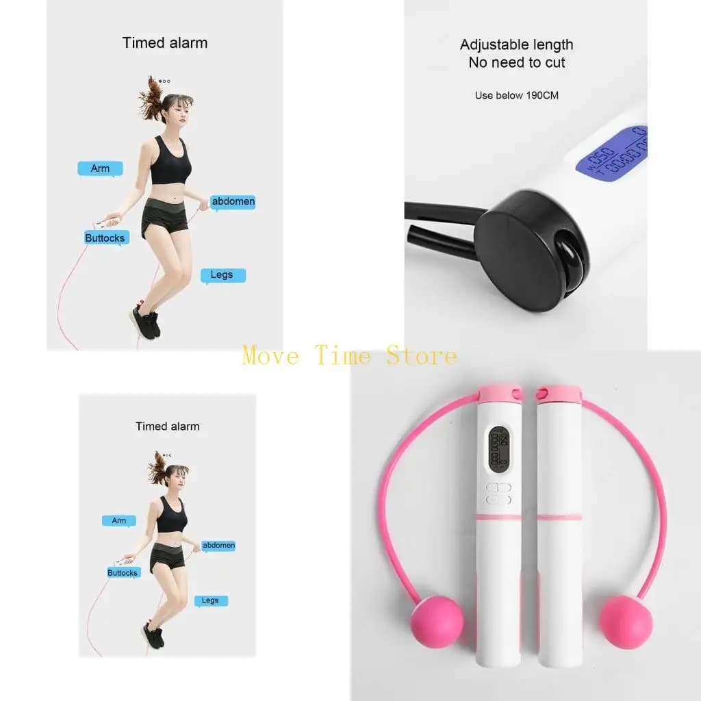 92ME Wireless Steel Wire Jumping Cordless Sauce With Display Cordless Salt For Fitness Exercises