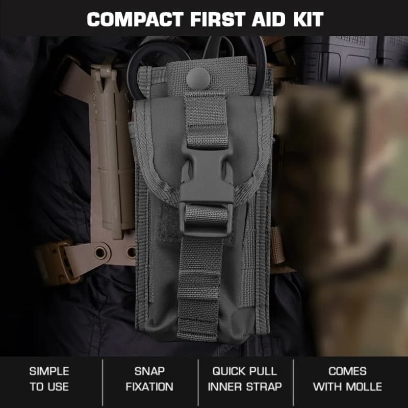 Kit di emergenza ultraleggero | Custodia di pronto soccorso tascabile | per escursionismo, ciclismo e sopravvivenza nella natura selvaggia