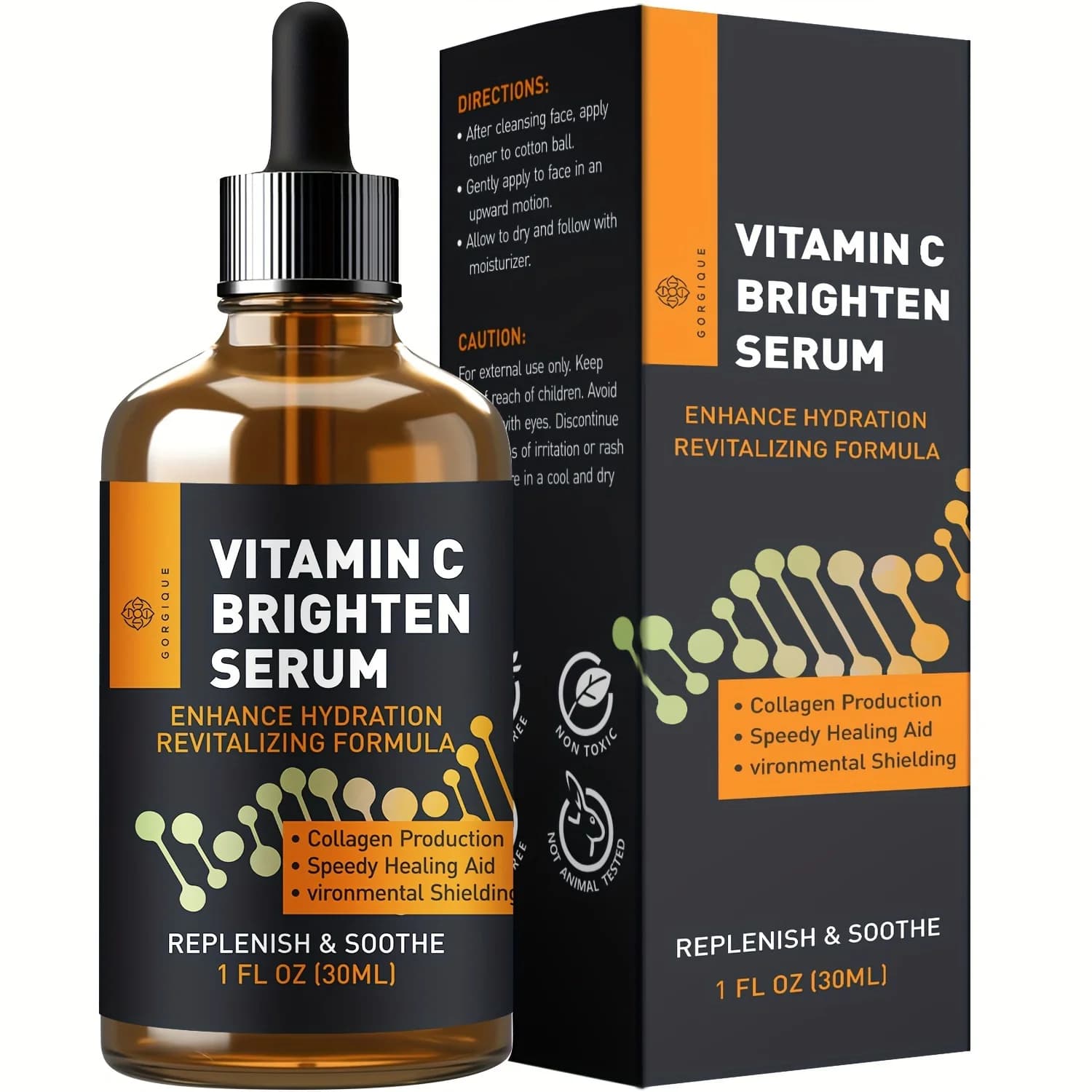 Vitamin C serum with hyaluronic acid E Vit E
