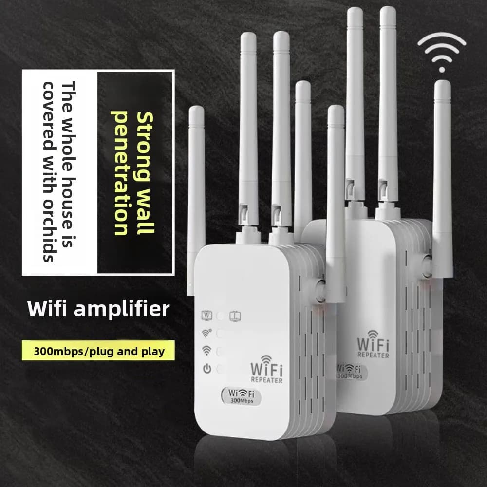 White 300Mbps WiFi Amplifier 2.4 GHz Wireless Wi-Fi Signal Amplifier US 802.11n WIFI Repeater PC