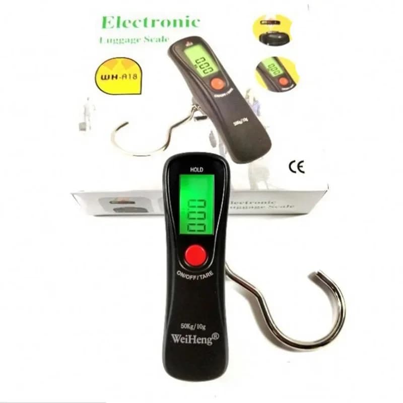 50kg 10g Bilancia per bagagli digitale LCD portatile Bilancia elettronica Bilancia per pesi Borsa da viaggio per valigia Bilancia a gancio per steelyard sospesa