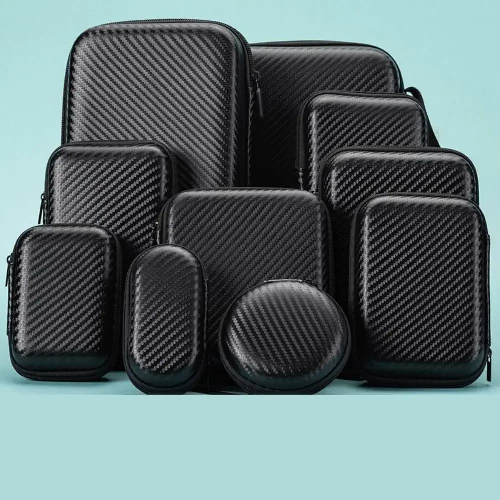 Custodia protettiva per borsa con cerniera per rasoio per caricabatterie portatile in EVA Custodia protettiva per cavo dati per disco rigido Custodia per cuffie Borse per spedizione