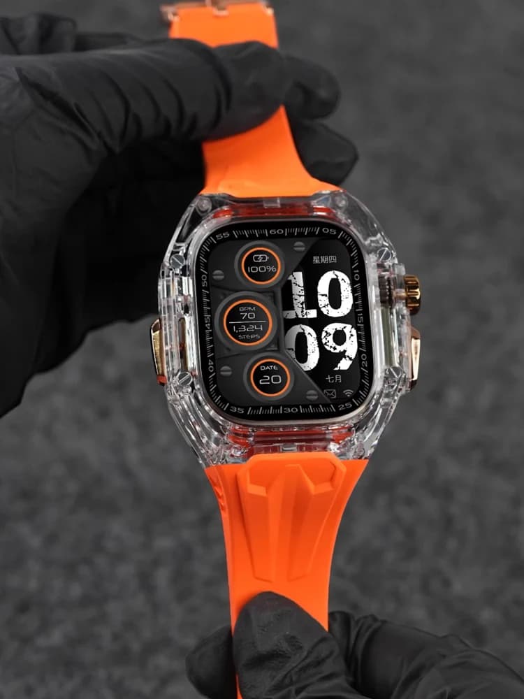 Silicone Sports Strap + Case for Apple Watch Ultra 2 10 8 7 6 5 4, anti-fall protective cover for iWatch 44mm 46mm 49mm, Apple Watch case, Apple Watch accessories, Apple Watch straps, Apple Watch straps