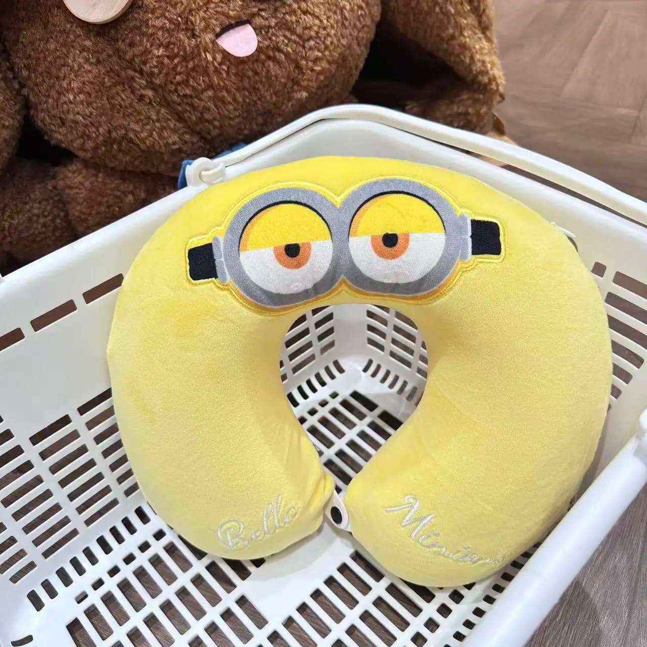 Universal Studios Minions Memory Foam Neck Pillow Travel U-Shaped Cushion Soft Support Airplane Car Office Nap Sleeping