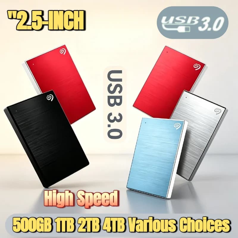 OEM For Seagate 500GB 1TB 2TB 2.5 Inch Portable External HDD Ultra Thin USB 3.0 High Speed Storage Backup for Laptop PC Desktop