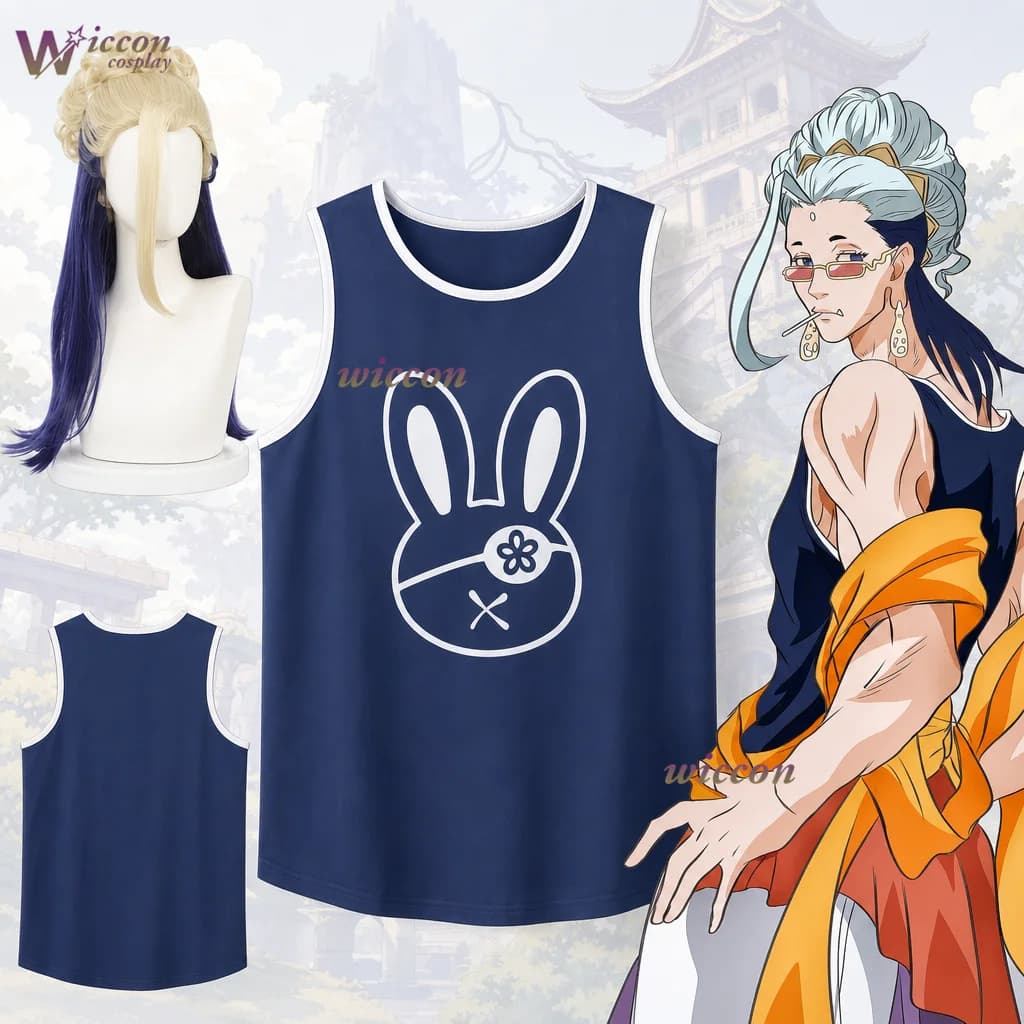 Ani Cos Record Of Ragnarok Buddha Cosplay Sleeveless Vest Anime Game Character Outfit For Comic Con Halloween Party Role Play