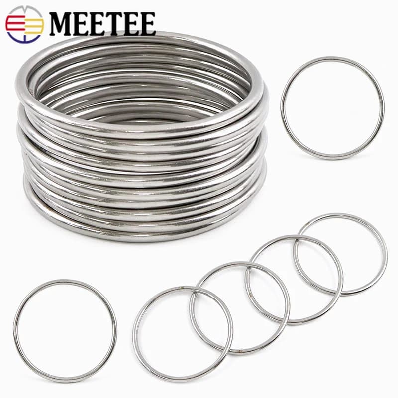 2-5 Pezzi Fibbie in Acciaio Inossidabile da 15-100mm, Connettori ad Anello a O per Cinghie Borse, Anelli per Collari Animali Domestici, Moschettoni Portachiavi, Accessori Hardware