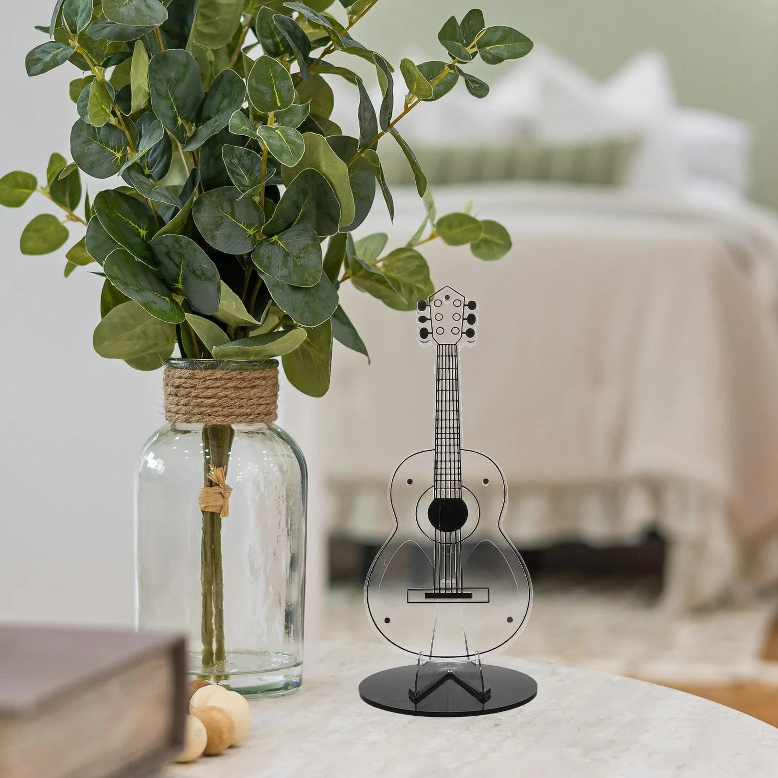 Portaplettro in Acrilico a Forma di Paletta per Chitarra, Contenitore Espositivo per Plettri, Scatola Organizzatore per Accessori Chitarra