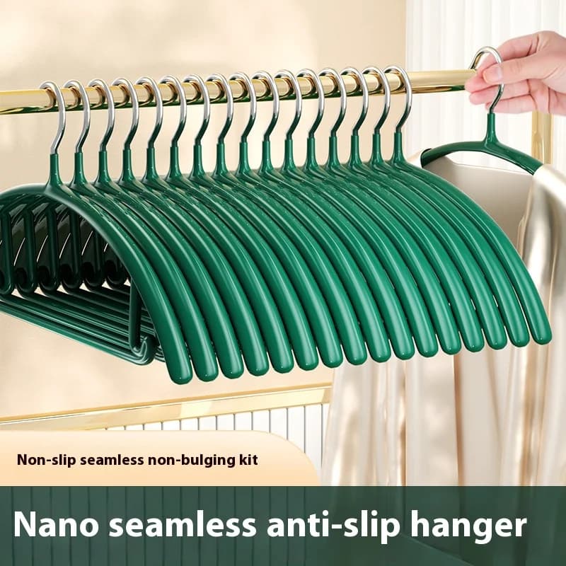 5 pcs Nano seamless anti-slip coat rack holder anti-track clothes hangers, often wear support, non-slip stainless steel