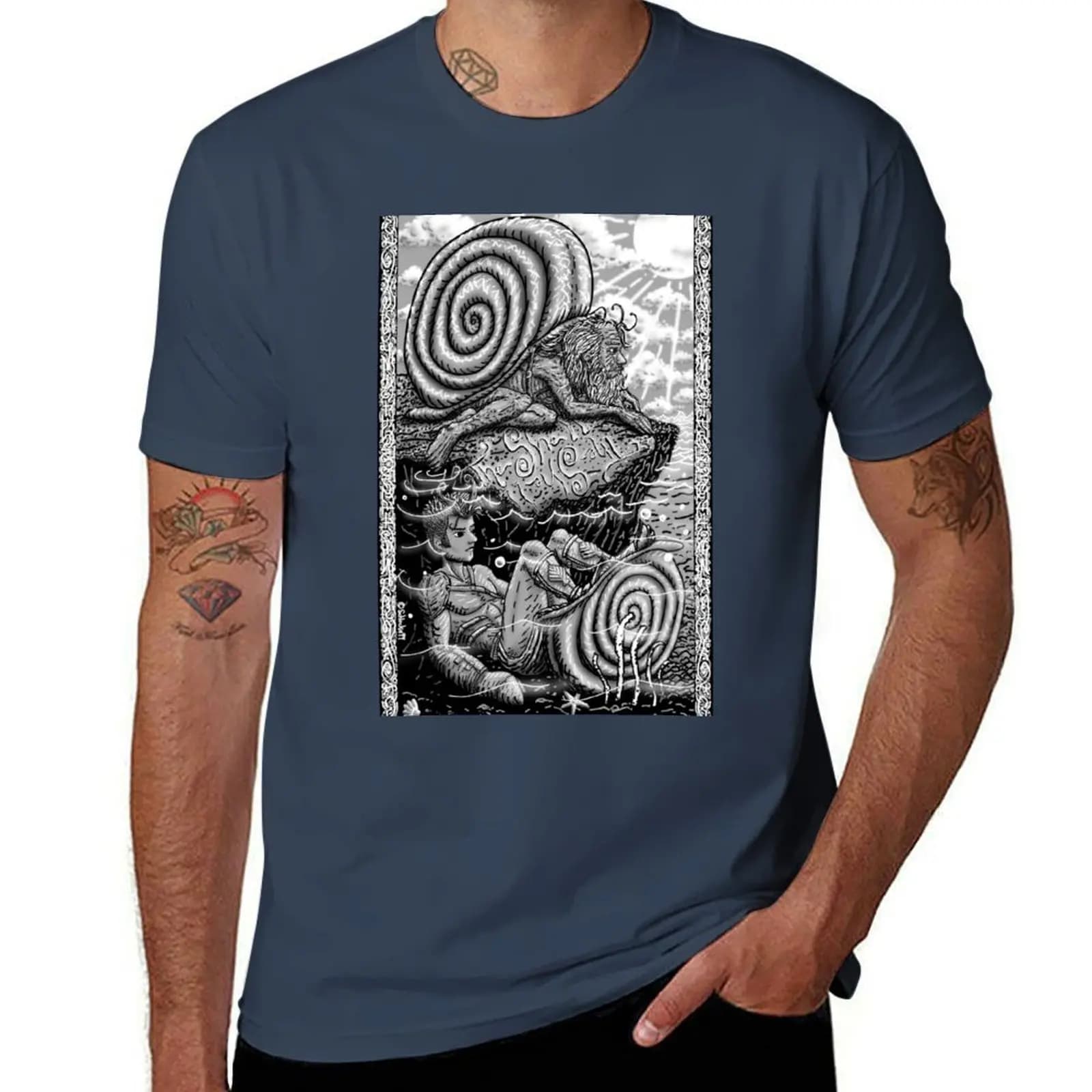 2 A volume Ripponlea, Shell. T-shirt con illustrazione dei tarocchi, T-shirt casual anti-pilling