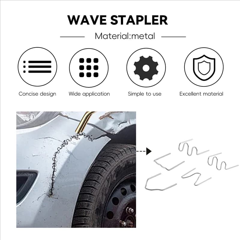 SYW-600 pezzi kit di saldatura per macchine di riparazione in plastica con cucitrice a caldo per auto strumento di riparazione paraurti automatico per tutte le auto, 6 tipi