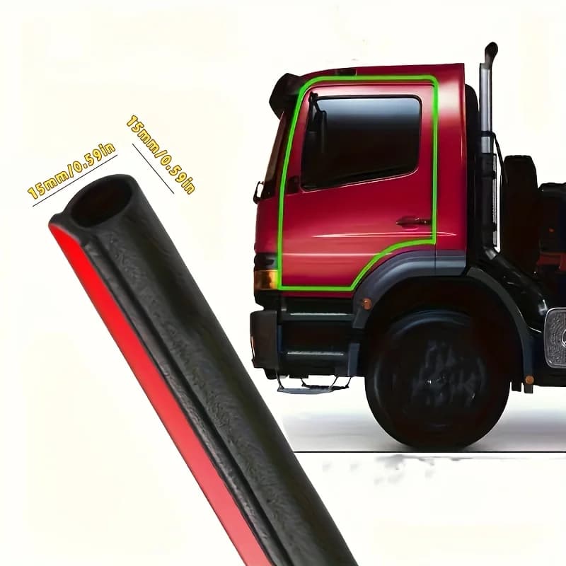 6m Extra Large D Shape Rubber Seal Strip Soundproof Dustproof Weather Stripping for Car Truck Auto Door