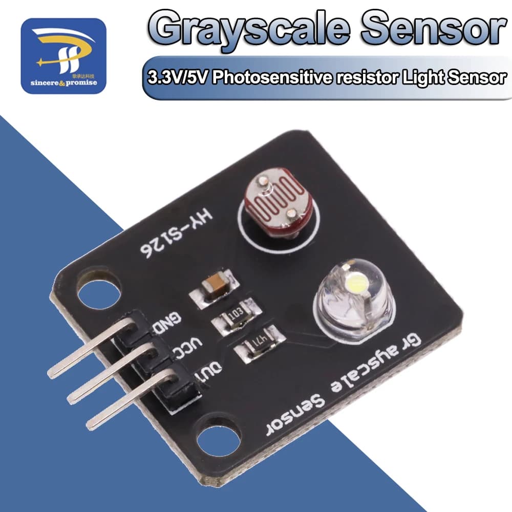 Sensore di luce resistore fotosensibile sensore di scala di grigi analogico scheda elettronica modulo di localizzazione del cercatore di linea per Arduino Kit fai da te
