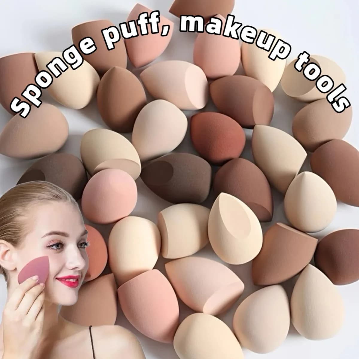 Brown makeup sponges of 1/5/13 pieces - Ultra soft blenders with beige tones for fard/dust/liquid foundation | All skin types