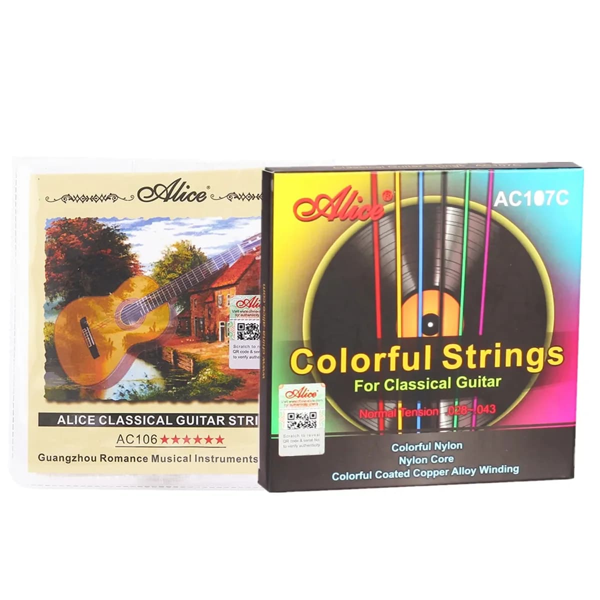 Corde per chitarra classica Alice 6 corde in fibra di Nylon pz/set per chitarra strumenti musicali classici parti per chitarra A106/107C-N