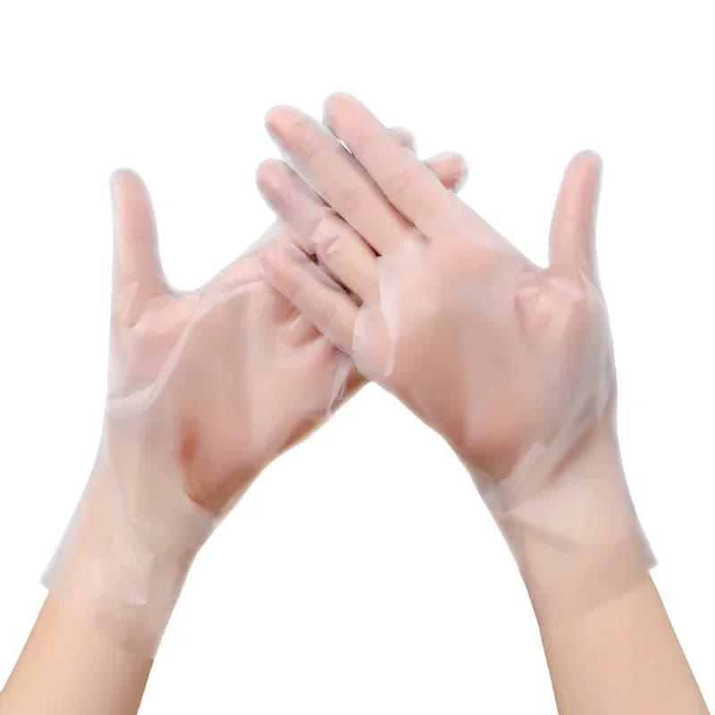 100/Guanti monouso in TPE, senza polvere e senza lattice, adatti per cucina, pulizia del bagno Guanti da cucina Guanti