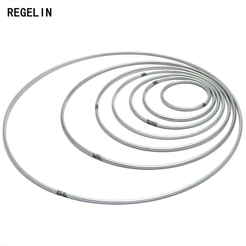 REGELIN Dream Catcher Reve Circle Rings Findings Hanging Round cercle metal pour attrape reve Net Jewelry DIY 10pcs 35-200mm