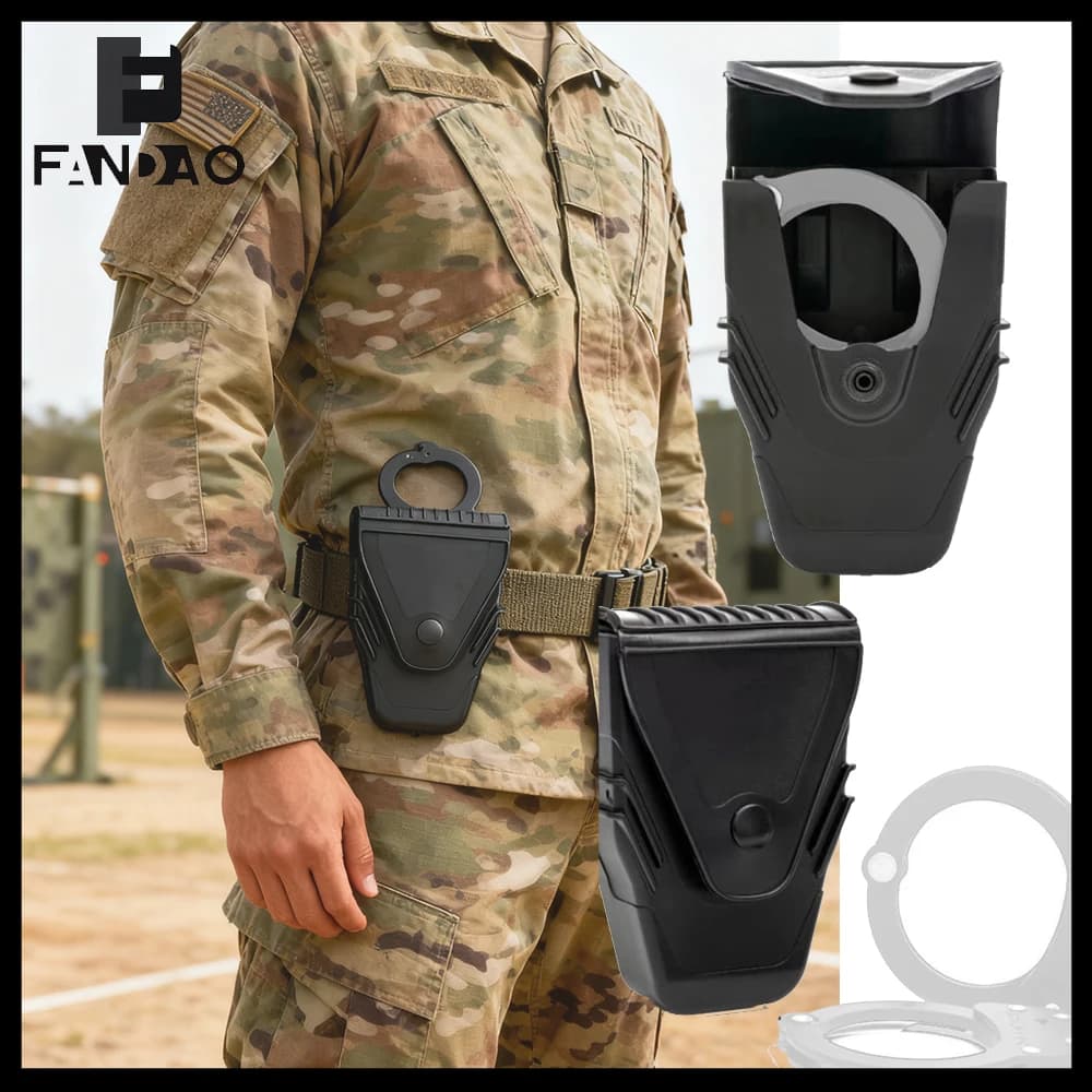 Borsa tattica per manette Borsa da esterno universale nascosta per cintura da trasporto Porta manette Accessori per cintura da caccia Puntelli Cosplay