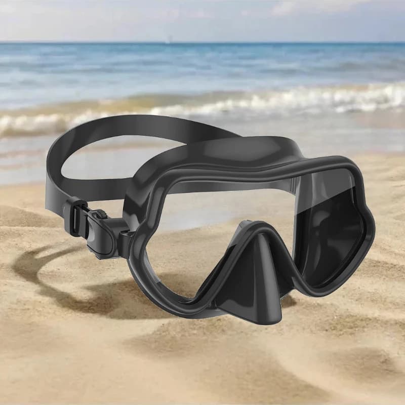 Snorkeling mask for underwater diving without frame Silicone skirt with perfect seal Tempered glass panoramic swimming glasses suitable for adults