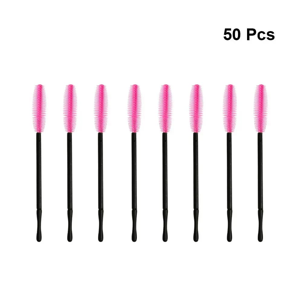 Set of 50 Disposable Brushes for Eyelashes, Mascara Baquettes, Eyebrows Pettines, Eyelash Grip Portable Tool, Ideal for Professionals