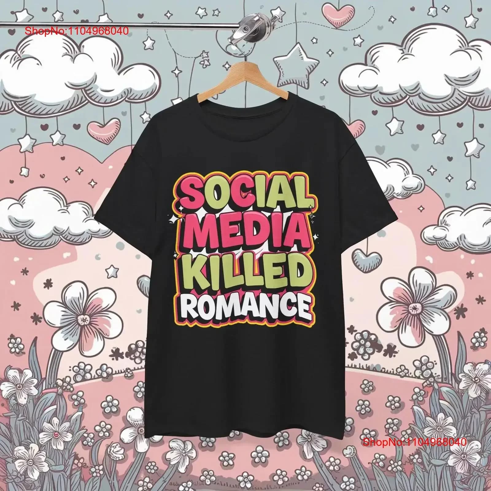 Social Media Killed Romance Pop Art T Shirt Cultura Nuova generazione per uomini e donne vintage lavato streetwear leggermente