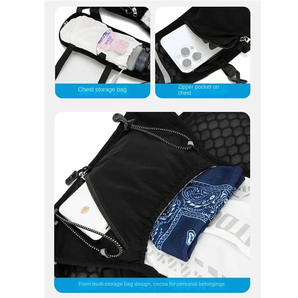 Lightweight Running vest with Reflective Design, Breathable and Waterproof Hydrating Backpack, Comfortable Hydrating Backpack during the Race