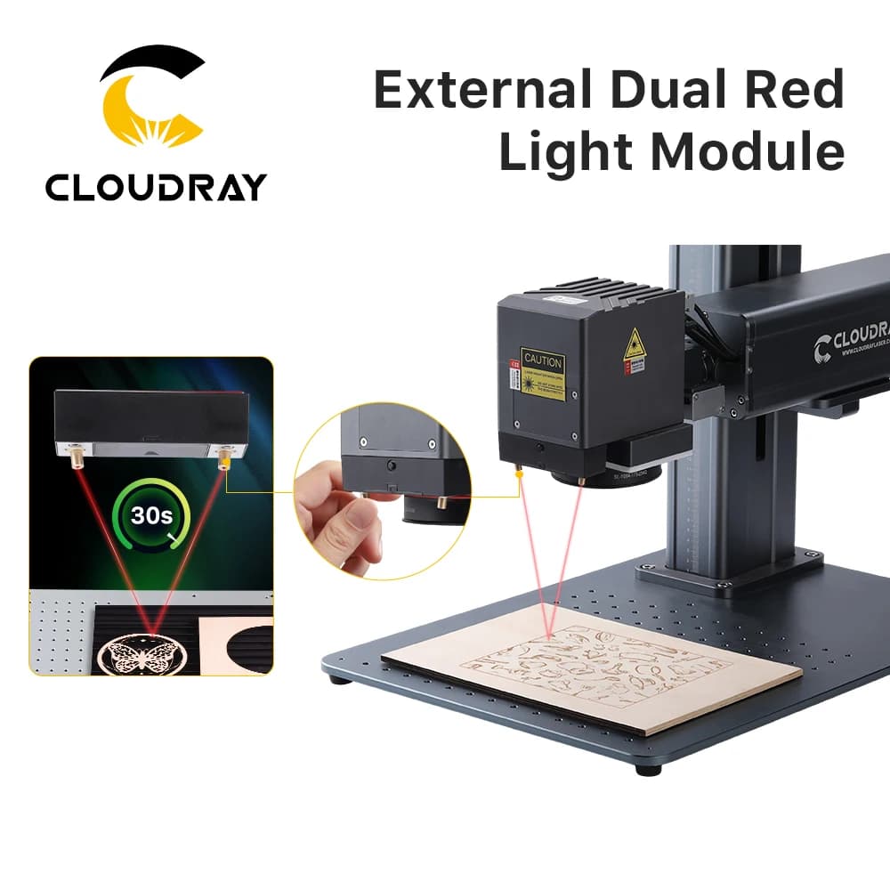 Tubo Lente in Alluminio Serie L D20 F63.5mm Cloudray per Macchina da Taglio e Incisione Laser CO2