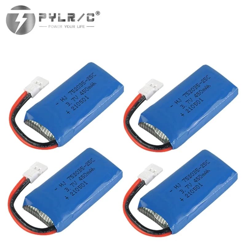 1/2/3/5 pezzi 3.7V 450mAh batteria al litio per H107 H31 KY101 E33C E33 telecomando pezzi di ricambio per batteria drone 3.7v