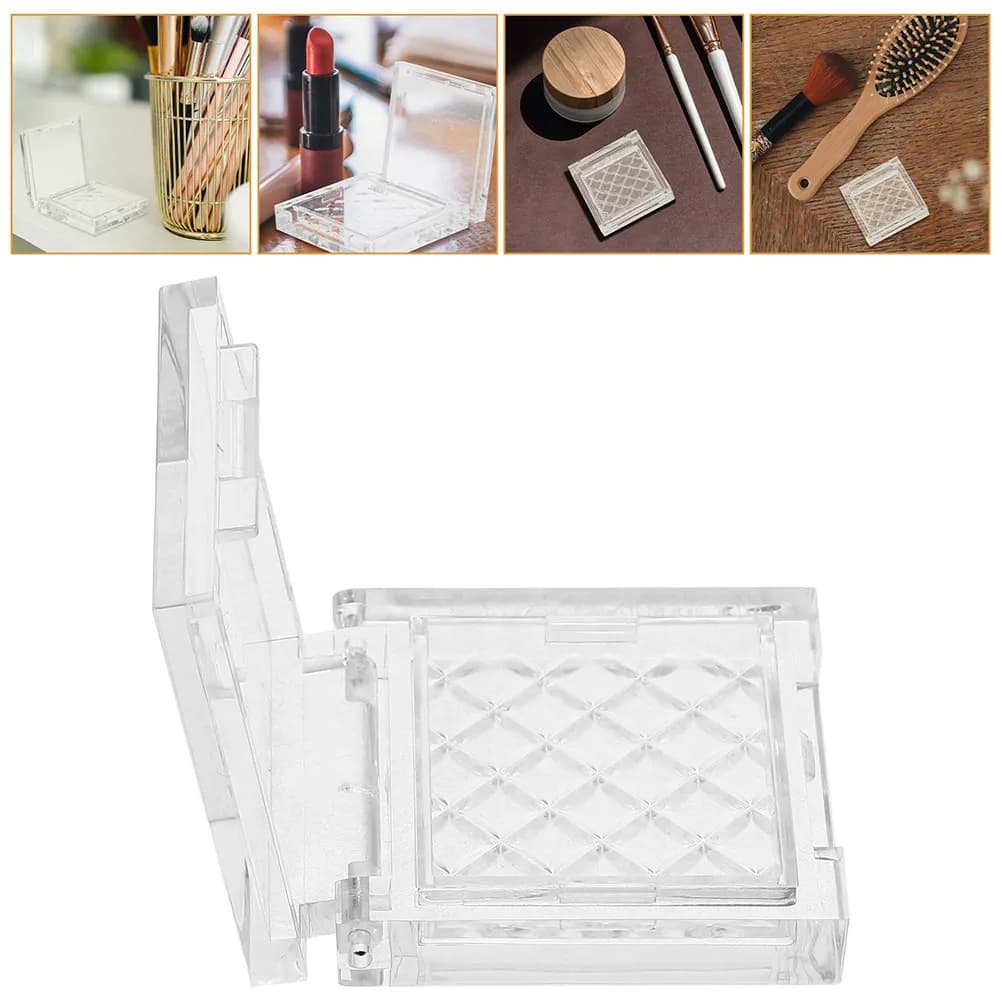 2 Pezzi Palette Vuota per Ombretti in Plastica, Contenitori Trucco Fai-da-te Ricaricabili, Organizer da Viaggio per Rossetti e Blush, Scatola in Plastica