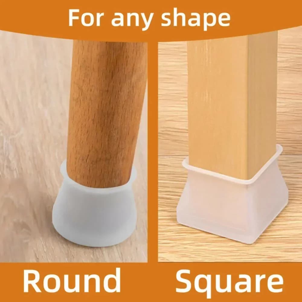 16 * Sedia in silicone Mobili Gamba Piedi Tappo protettivo da tavolo Tappetino antiscivolo Varie forme Previene i graffi 40 * 30mm Nessuna traccia