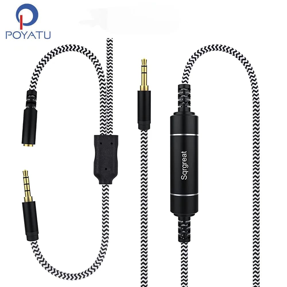 POYATU Chat Link Cavo adattatore audio con isolatore in linea per Elgato HD60 S + HD60 Pro Linea di sostituzione della scheda di acquisizione per NS PS5