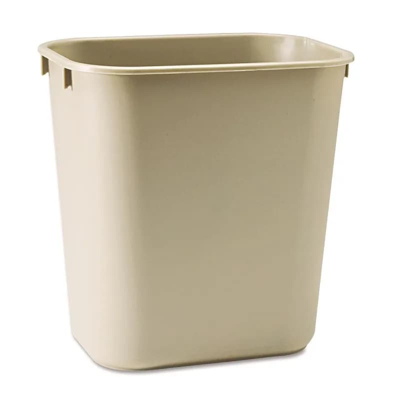 Cestino da scrivania, contenitore per rifiuti versatile in plastica, 3,5 galloni, beige
