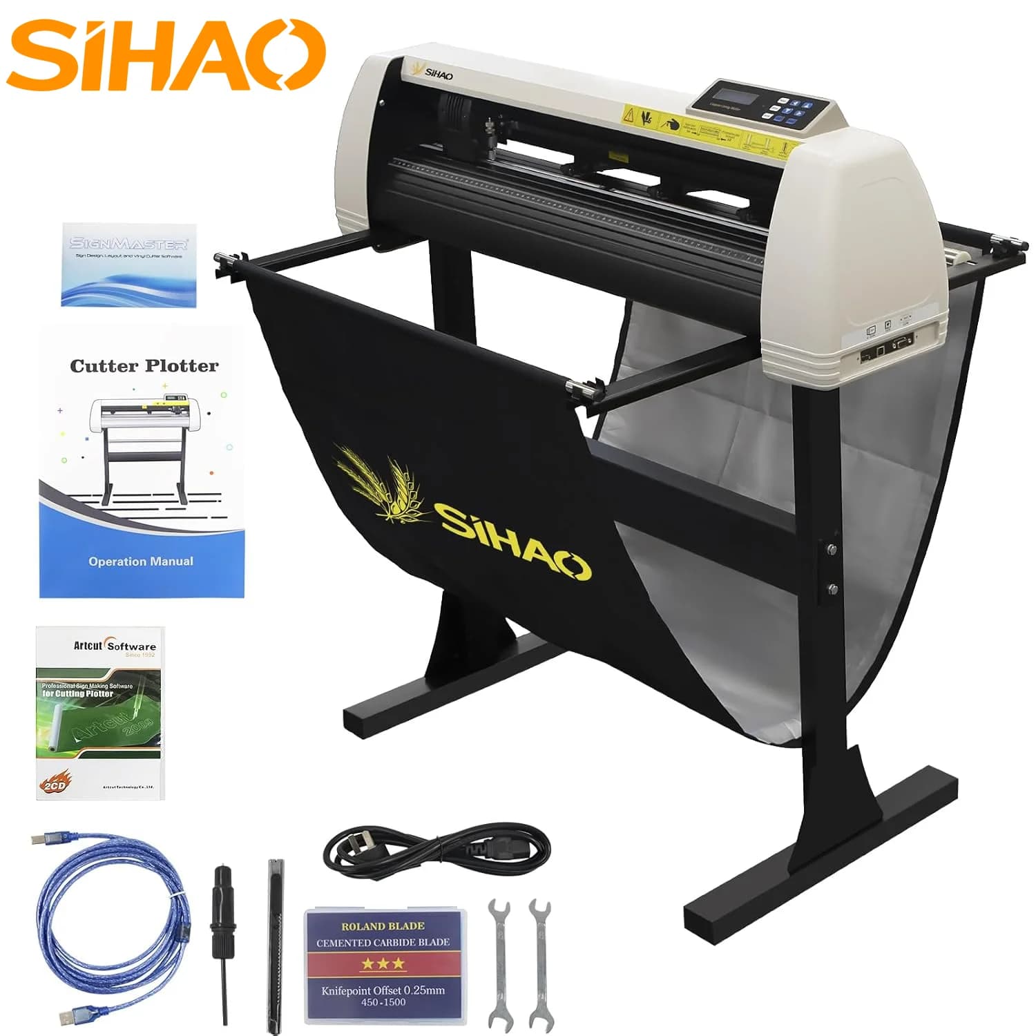SIHAO Vinyl Cutter Machine cutting plotter Plotter Adjustable Force Speed Plotter Windows Software For Sign Making