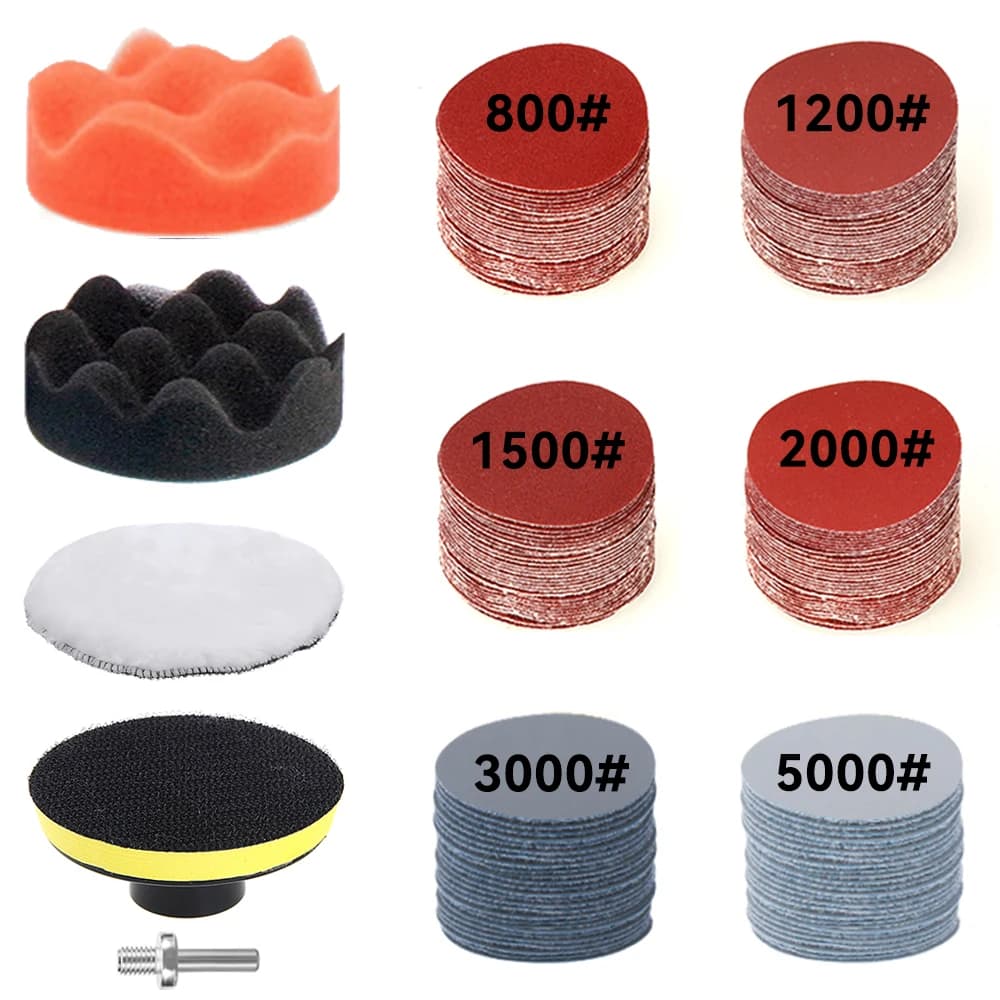 Restoration kit headlights Car details Wash Cleaning Tools Restoration paper Ceretta Sponge Polishing Tampone Abrasive Disc