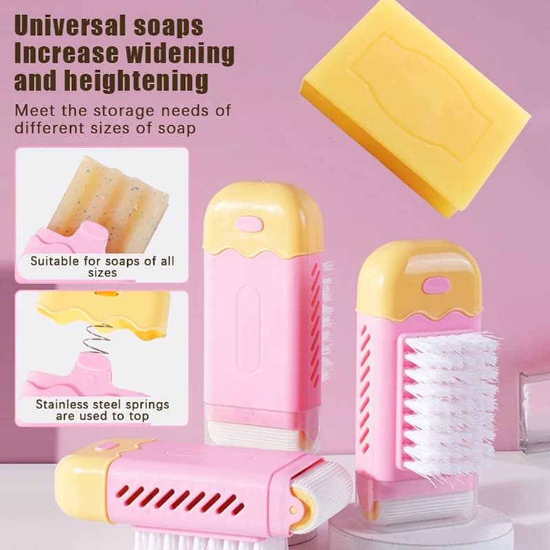 Dispenser di Sapone Automatico Multifunzione con Spazzola e Drenaggio a Rullo per Uso Domestico