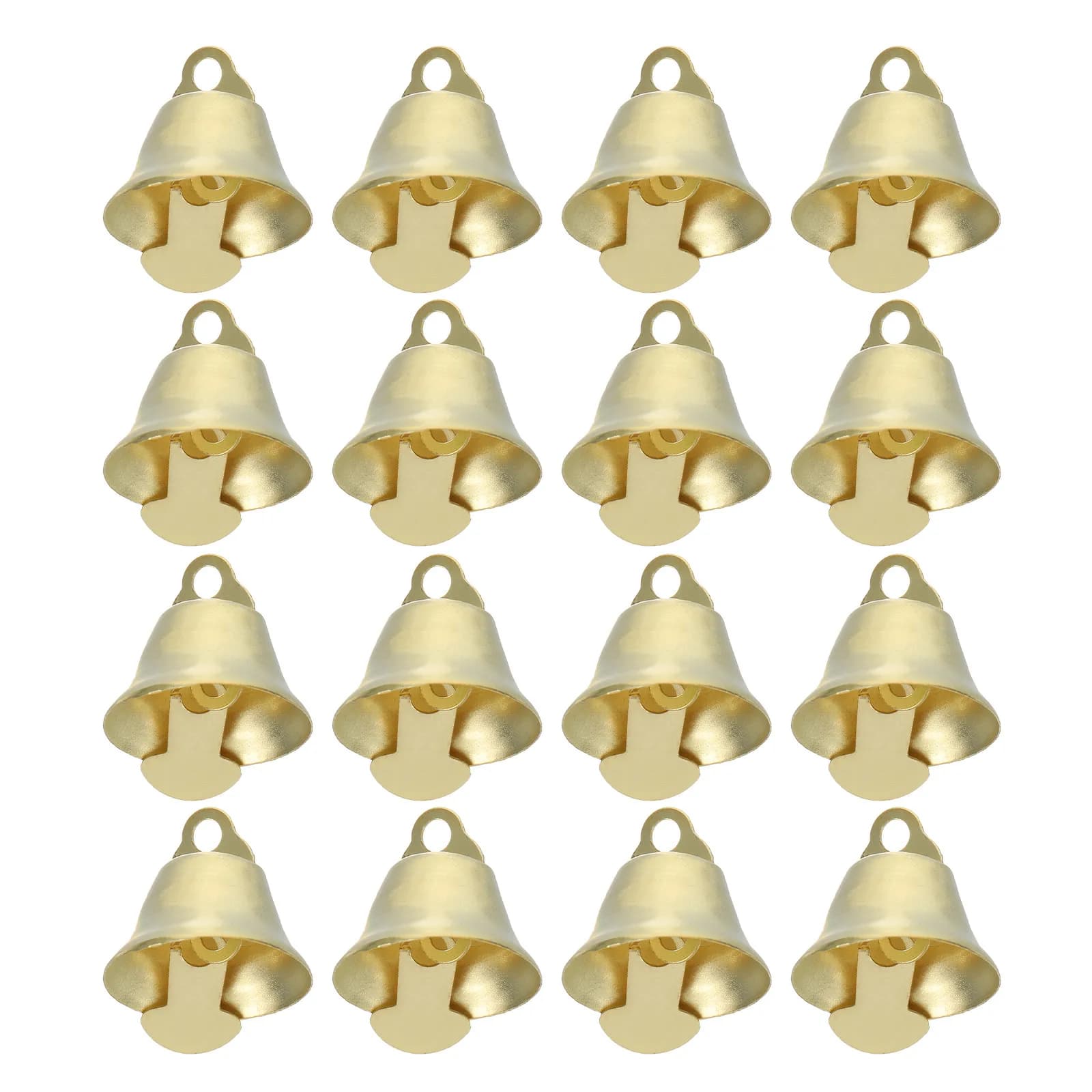 72Pcs Creative Open-Mouth Mini Bells Golden Metal Jingle Bells for DIY Wind Chimes Craft Projects Christmas Tree Ornaments Decor