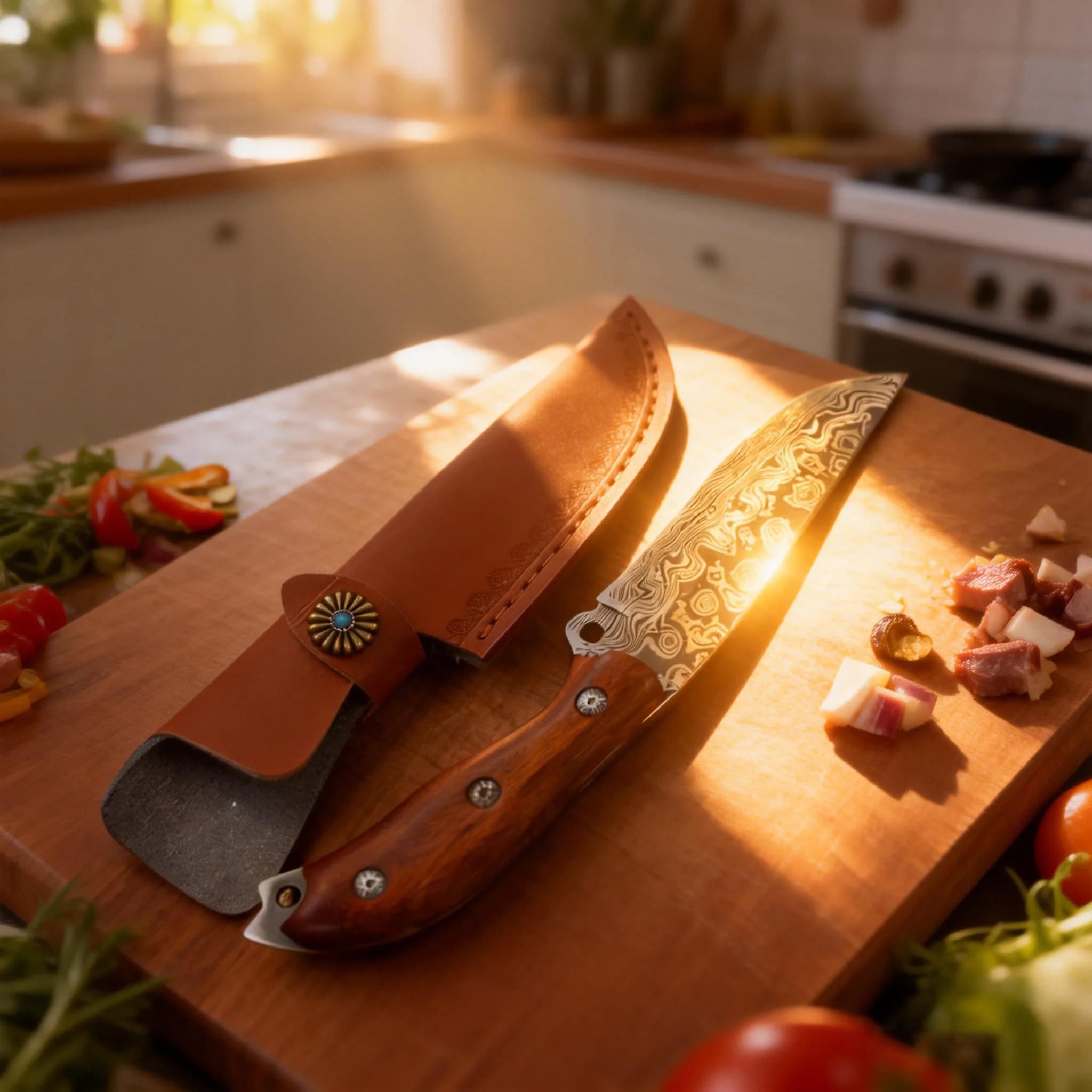 Coltello strutturato in acciaio di Damasco, coltello pratico professionale ad alta durezza, accessori per coltelli da frutta da cucina con coltello c