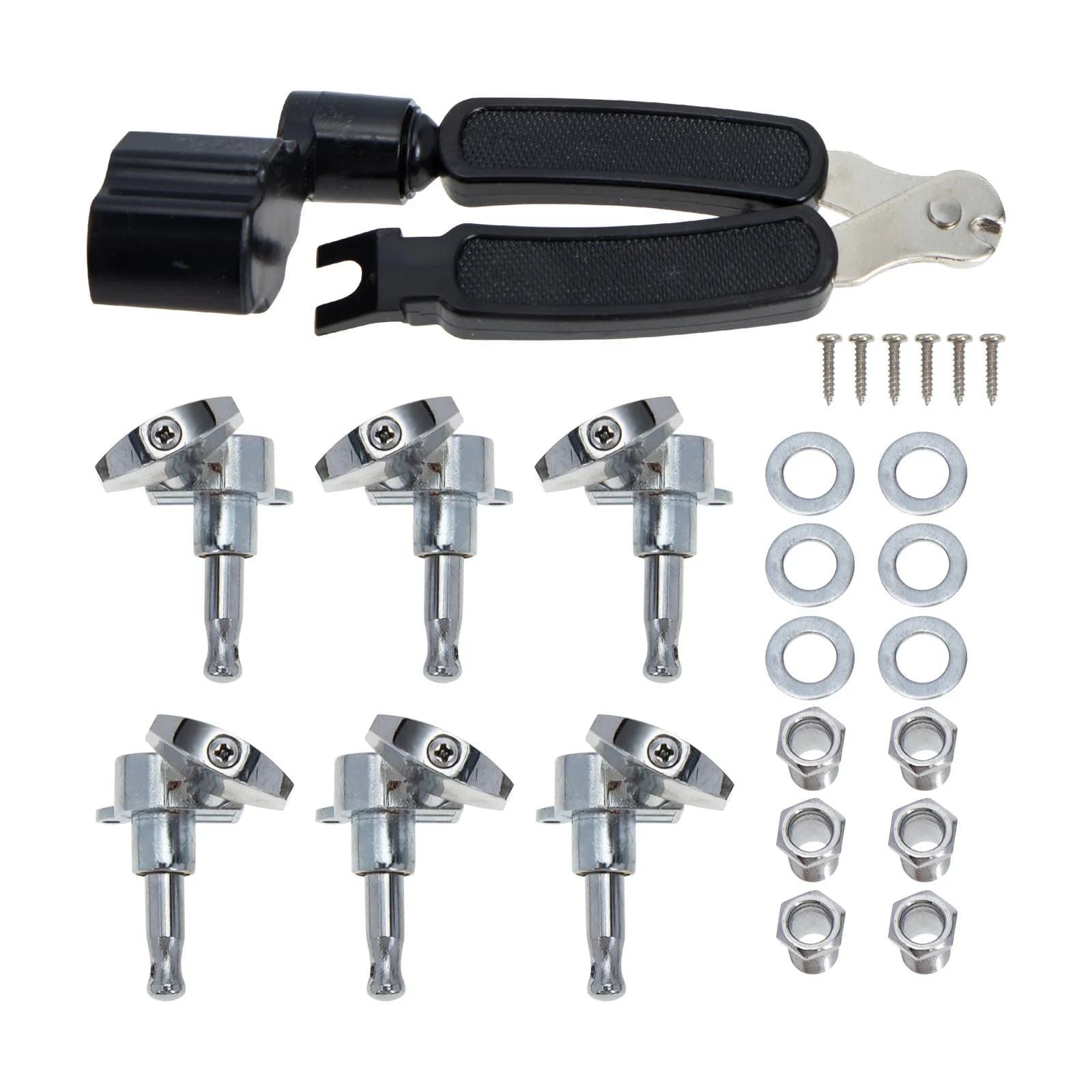 Set di 1 Kit Manopole per Chitarra con Avvolgicorde per Chitarra Elettrica e Ukulele - Accessori per Manutenzione e Riparazione Strumenti Musicali