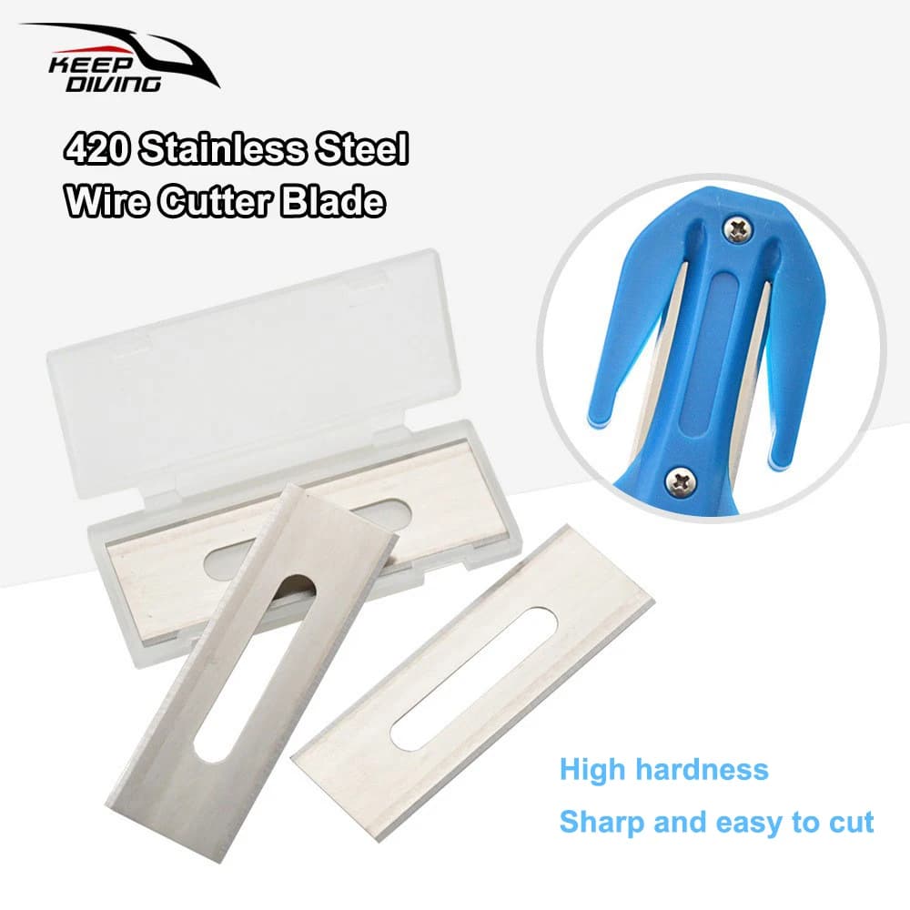 3 pcs/lot Replaced blades for KEEP DIVING Cutting Special knife Cutting line Ceramic/Titanium Plated/Stainless steel blades Secant