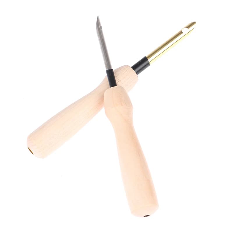 Wooden Handle Knitting Embroidery Pen Weaving Felting Craft Punch Needle Threader DIY Magic Sewing Tool Accessories