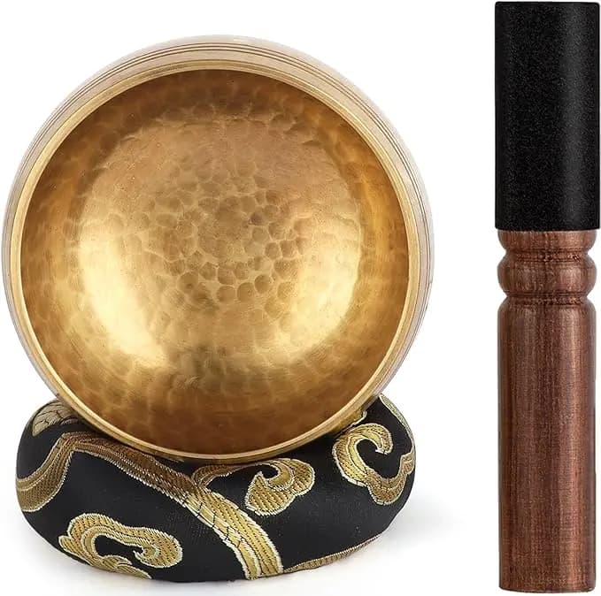 1 Pc Meditation Singing Bowl Yoga Set , for Mindfulness Practice, Spiritual Therapy, Room Ambiance Decoration & Festival Present