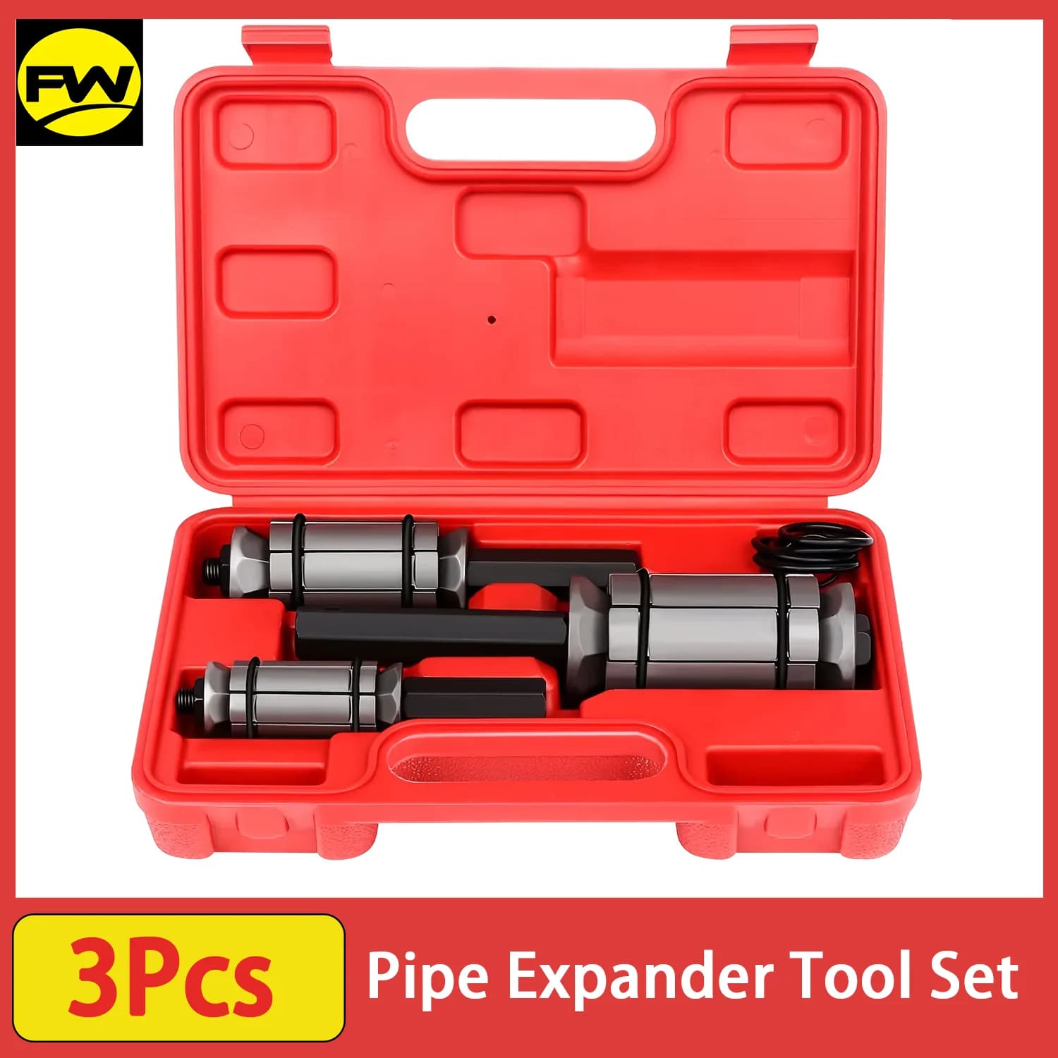 Set di strumenti per espandere tubi da 3 pezzi da 1- 1/8'' a 3-1/2'' Kit di strumenti per espandere marmitta di scarico per espansore per tubi di scappamento per la maggior parte dei veicoli e dei camion