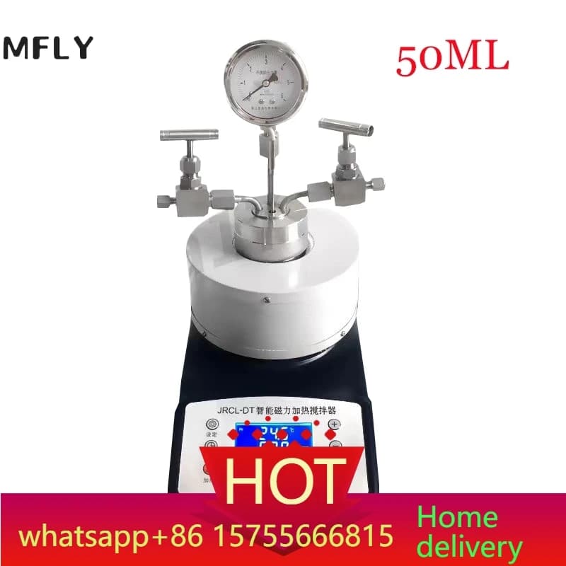 High pressure autoclave reactor and 50 ml temperature with magnetic stirrer, 10 MPa 304 stainless steel reaction pot