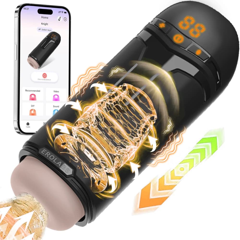 Pompino telescopico Masturbazione Controllo APP Succhiare macchine del sesso tascabile della vagina Tazza di masturbazione maschile Giocattoli adulti del sesso per gli uomini