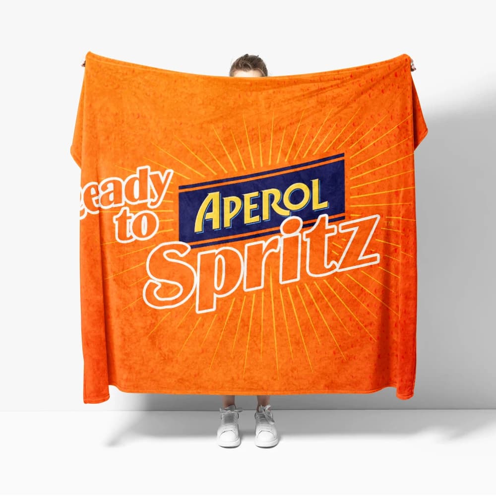 Aperols drink Flannel Blanket Soft comforter sets throw for Couch Warm Liqueur Cocktail Flannel Blankets Bedroom Kawaii Cute