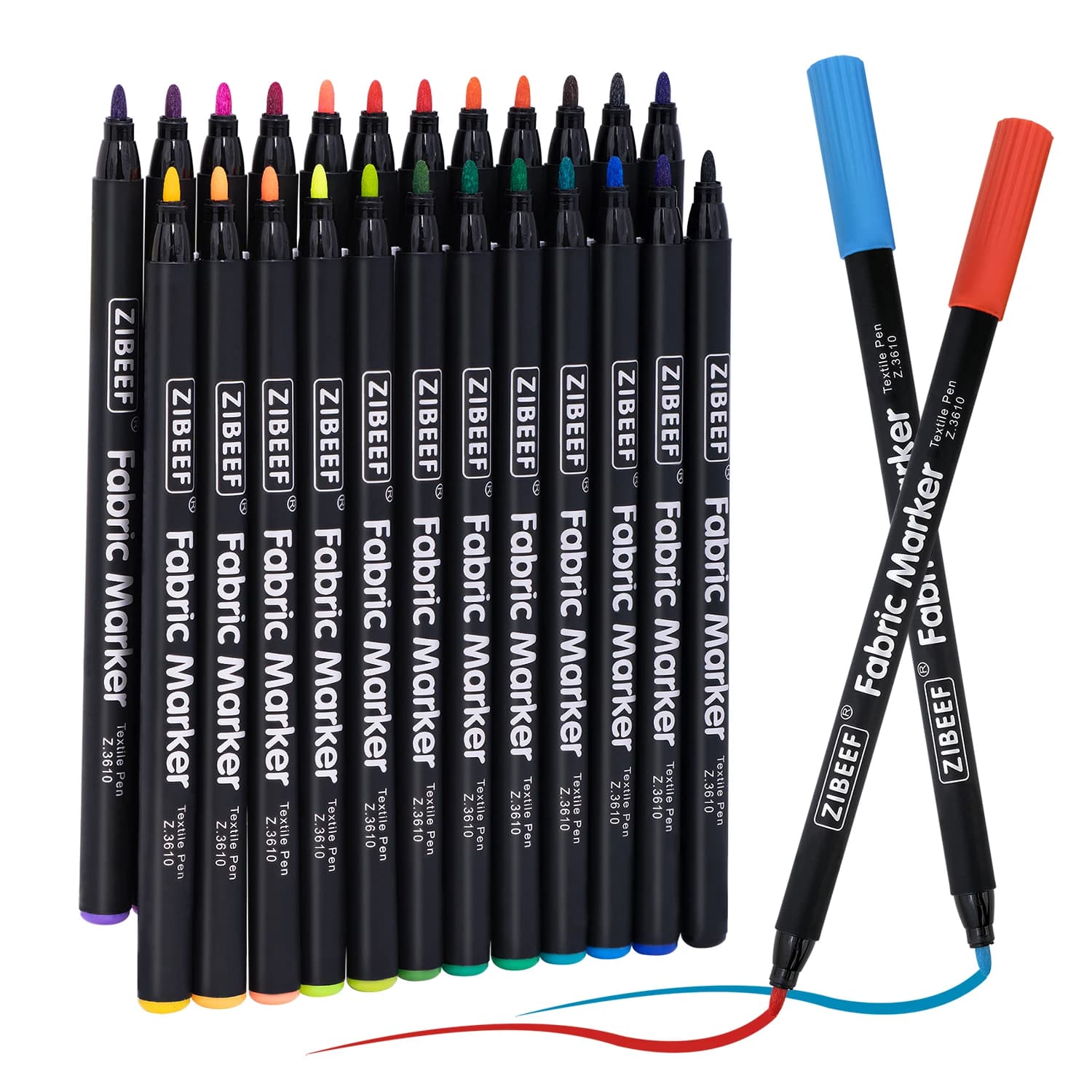 12/24 colori impermeabile Colorfast tessuto pennarello per tessuti penna permanente per vestiti fai da te arte graffiti disegno pittura penna