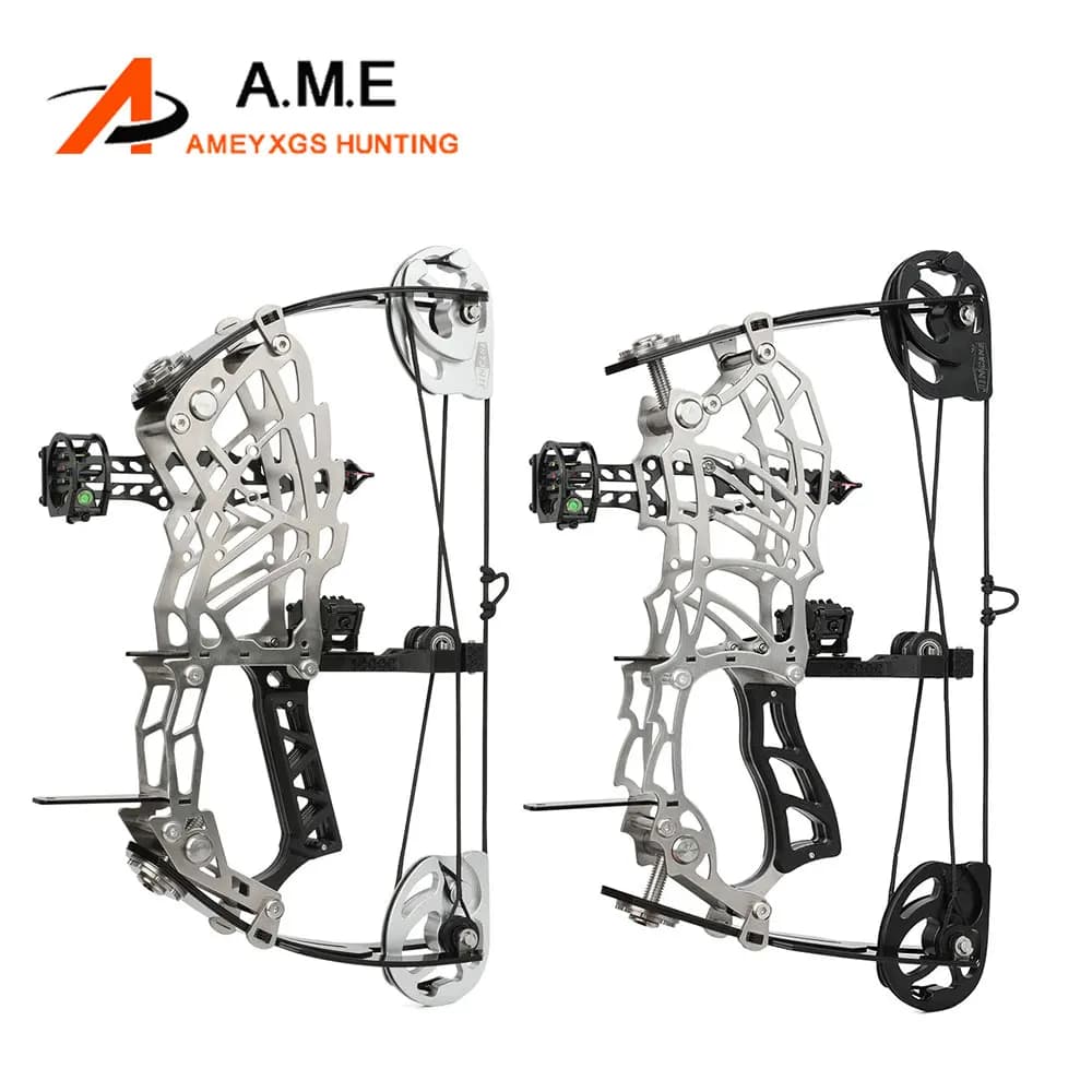 15-32 Lbs Compound Bow Short Axis Vehicle Archery Pulley Bow Aviation Aluminum for Right Hand Shooting Target Training