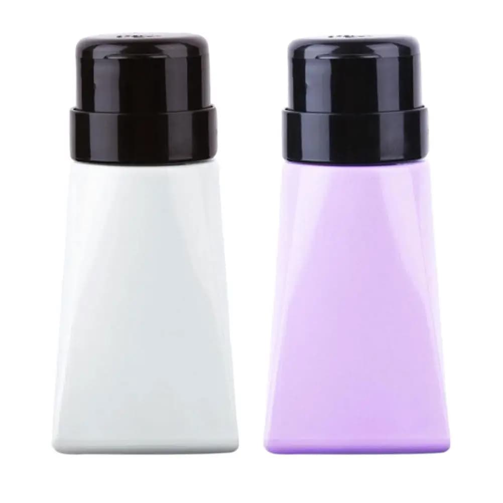 2 flaconi con pompa in plastica a tenuta stagna, trasparenti, per sapone liquido da viaggio, solvente per smalto, detergente