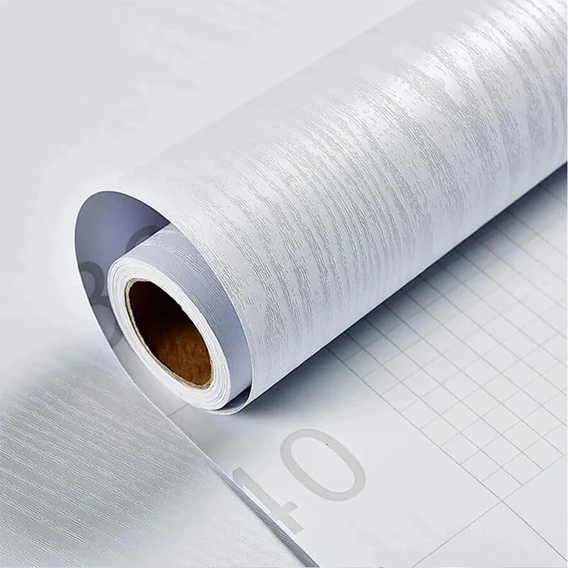 40 cm self-adhesive simple white wood veins kitchen living room closet desktop cabinet old furniture color change renovation