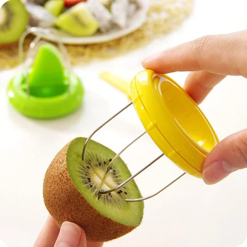Quick Fruit Kiwi Cutter Pelapatate Slicing Kitchen Gadget Tools for peeling Kiwi Stainless Steel Kitchen Creative Pelapatate